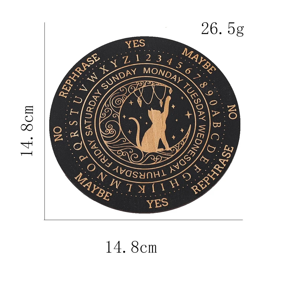 Planche Radiesthésie en Bois Motif Chat