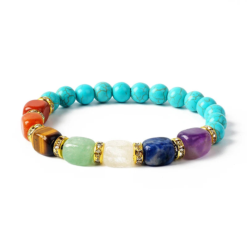 Bracelet 7 Chakras en Pierres Naturelles