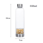 Gourde en Verre avec Cristaux 550ML
