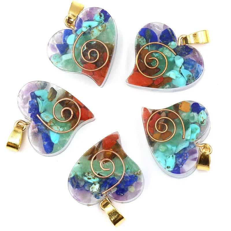 Pendentif Orgonite Coeur