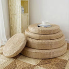 Zafu Coussin de Méditation Rond en Fibres Naturelles