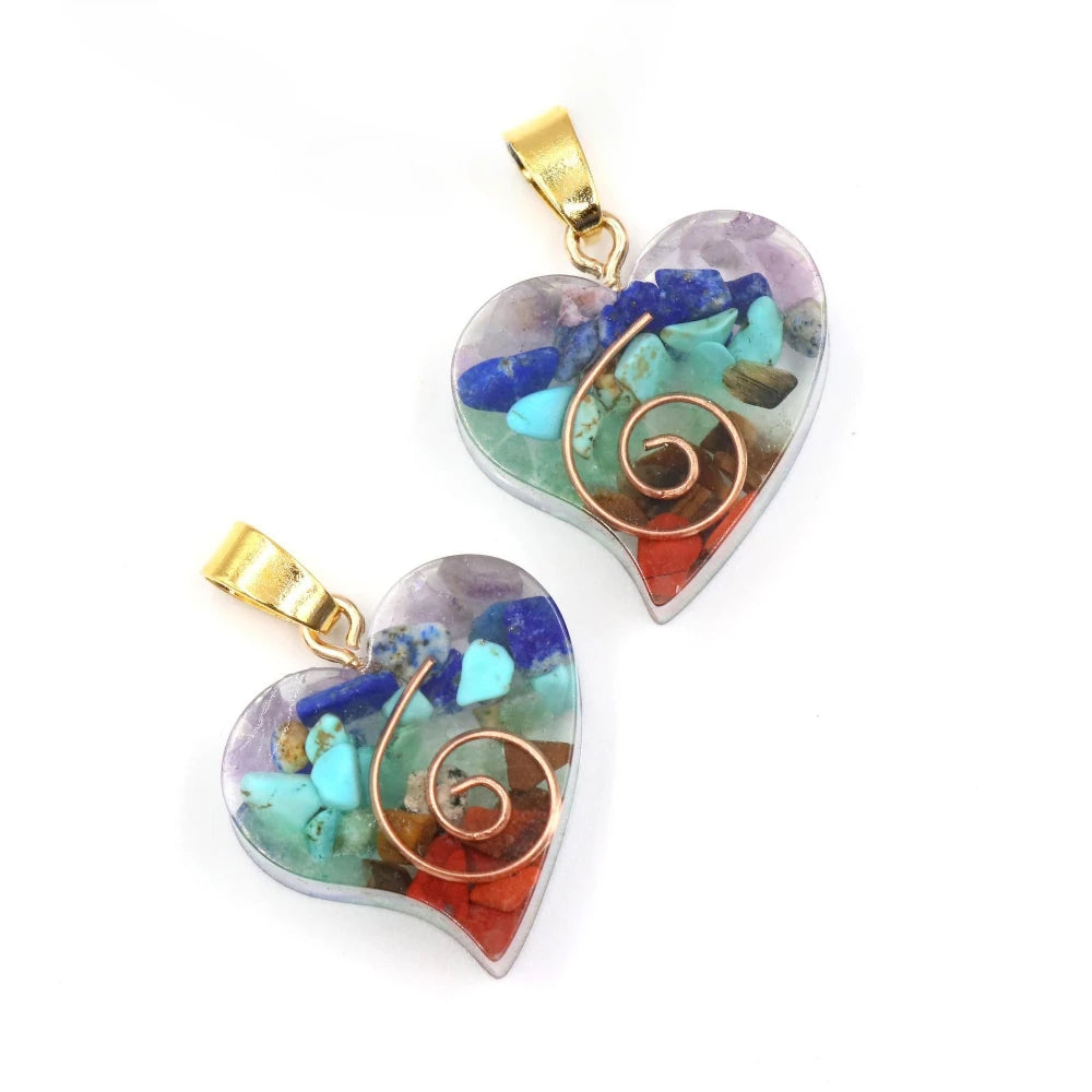 Pendentif Orgonite Coeur