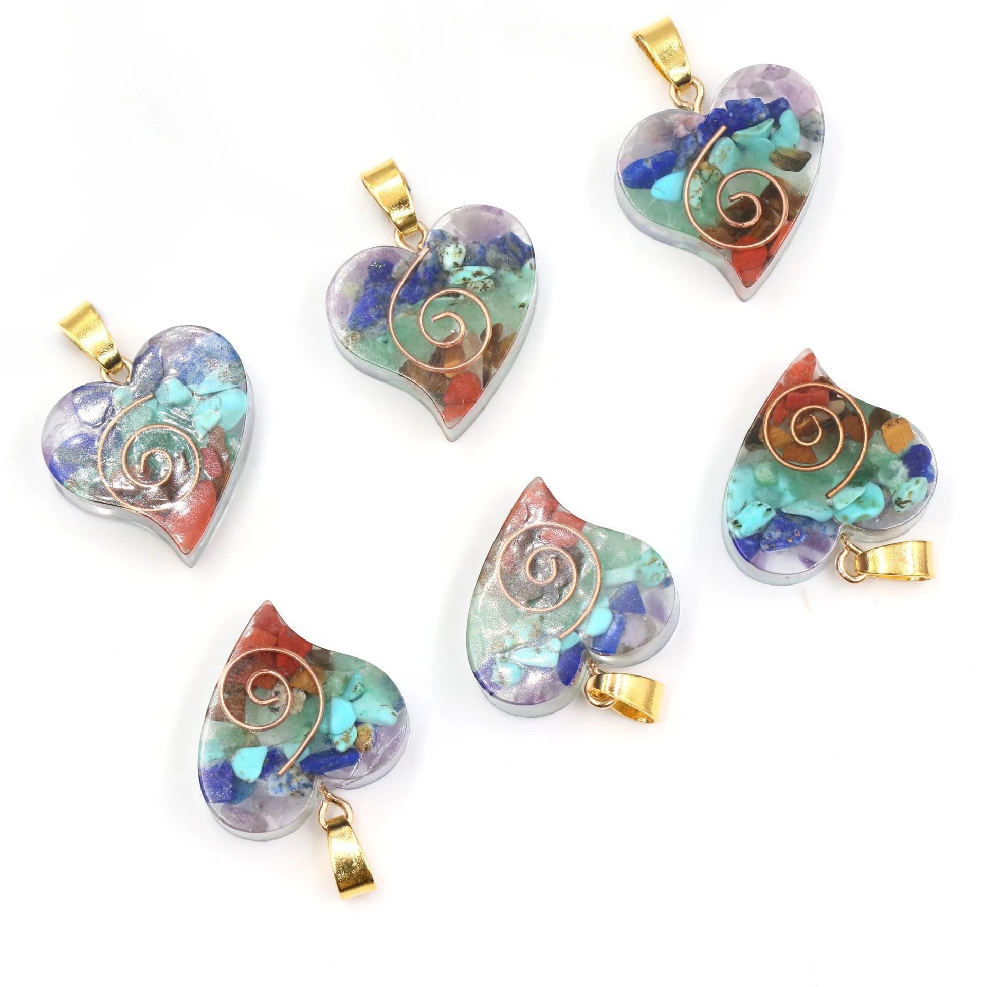 Pendentif Orgonite Coeur