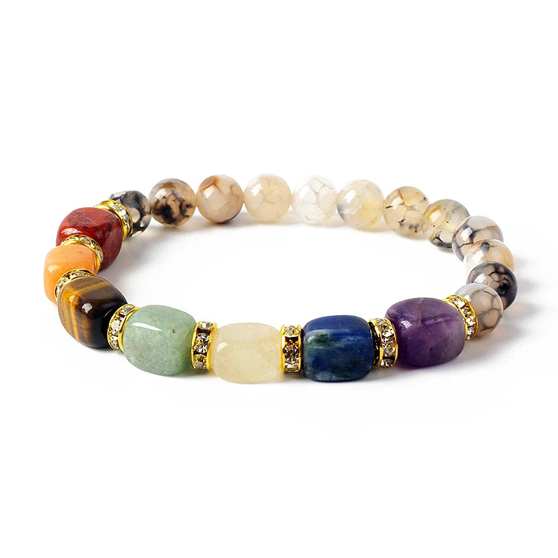 Bracelet 7 Chakras en Pierres Naturelles