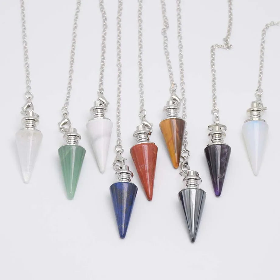 Pendule Divinatoire Radiesthésie en Pierre Naturelle