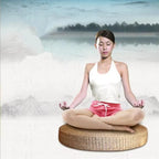Zafu Coussin de Méditation Rond en Fibres Naturelles