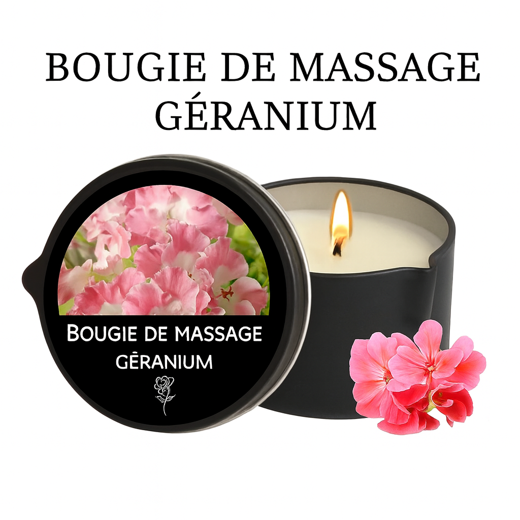 Bougie de Massage Geranium