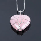 Pendentif en Quartz Rose Coeur