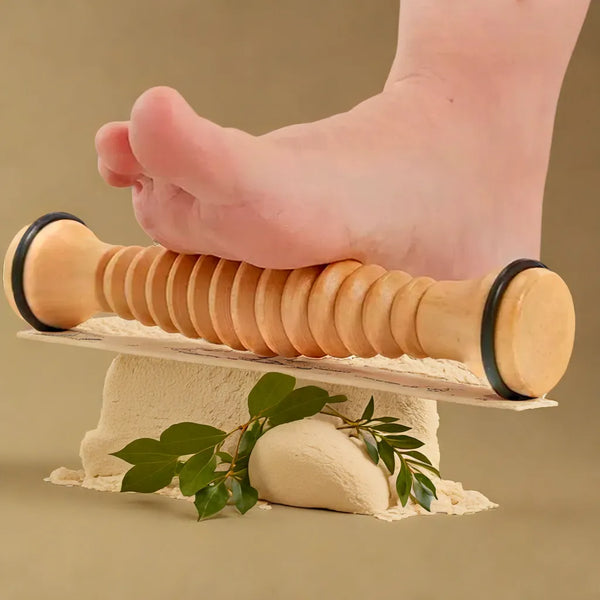 Rouleau de Massage Pied en Bois