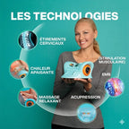 Coussin de Massage Cervical Chauffant Électrique